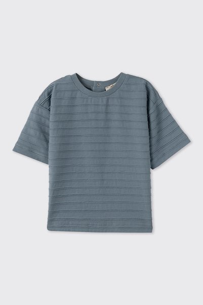 Panço Baby Boy Short Sleeve Indigo T-Shirt
