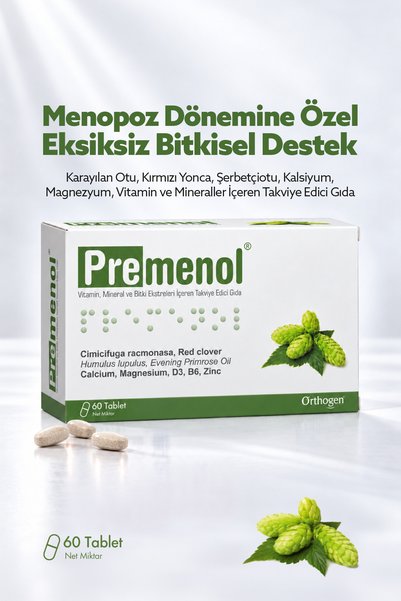 Orthogen Premenol Menepoz Semptomlarını Hafifletici 60 Tablet