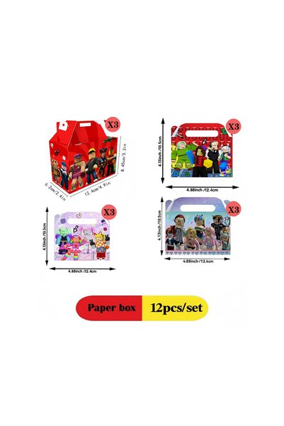 Choice1 Combination 12pcs B Robloxed Themed Paper Box Combination Game Charac...