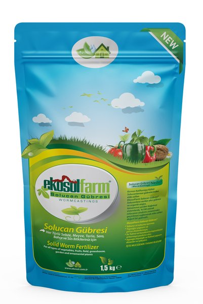 EkosolFarm Organik Solucan Gübresi 1,5 Kg %25 Nemli Tüm Bitkilerde Kullanıma ...