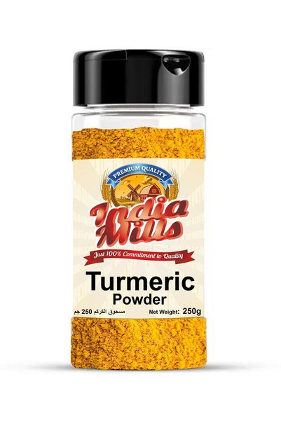 India Mills Jar Turmeric Powder 250g | Pure Ground Turmeric Powder