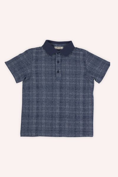 Panço Baby Boy Navy Blue Polo Neck T-Shirt