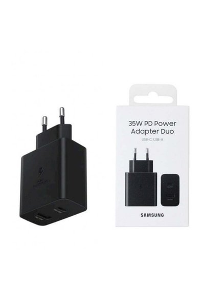 Samsung Încărcător de rețea Duo, USB/USB-C, 35W, încărcare rapidă, negru
