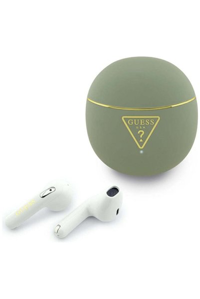Guess Căști wireless TWS Gold Line Triangle, Bluetooth 6.0, Kaki