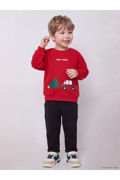 LC Waikiki Quality Pieces from Çelebi Store Printed Baby Boy Sweatshirt and S...