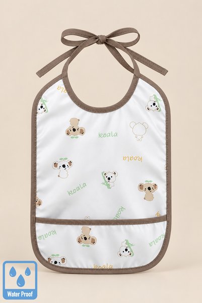 Miniel Unisex Baby Koala Printed Sleeveless Pocket Detailed Liquid-Proof Smal...