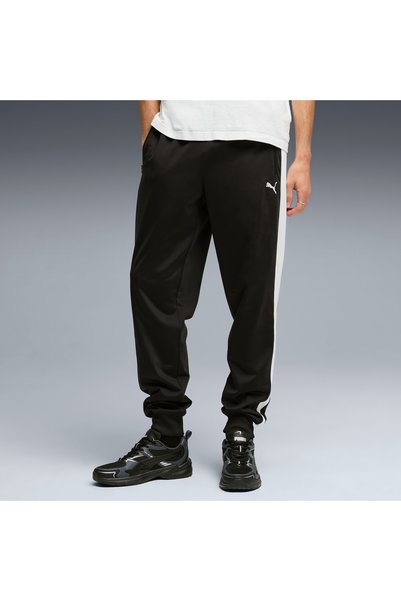 Puma Pantaloni de trening negri pentru bărbați Essentials T7 Poly (692463-01)