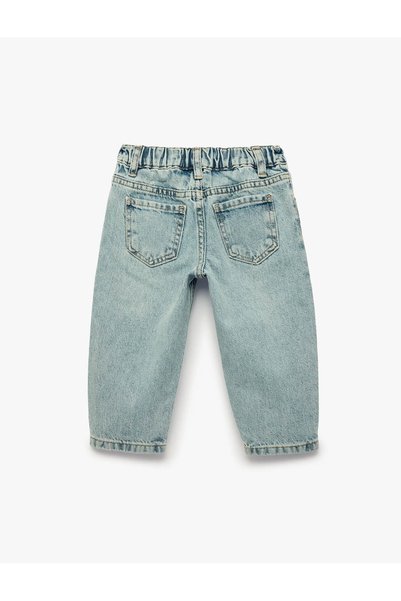 Koton Cotton Denim Trousers with Pockets