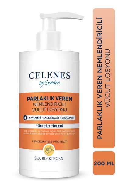 Celenes Aydınlatıcı ve Cilt Tonu Eşitleyici Sea Buckthorn Vücut Losyonu Tüm C...