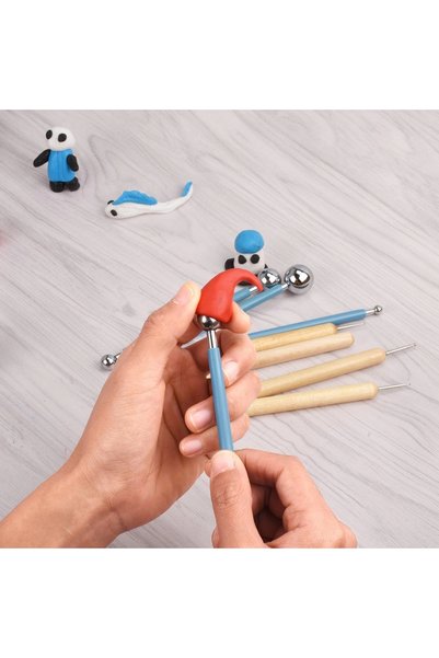 ACUTO Çiçek Ütüsü 4 lü Top Set Modelleme Çift Uçlu Metal Seramik Şekillendirme