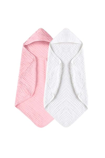 BabySnugg 2x Prosop de baie cu gluga pentru bebelusi - 80x80cm, 0-3 ani, moal...