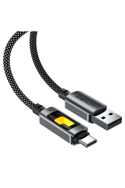 Acefast Cablu Date si Incarcare USB-A - USB-C C21-04, 18W, 1.2m, Negru