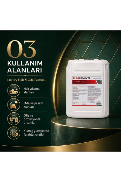 KARPAKS Luxury Halı ve Oda Parfümü 20 L Profesyonel Büyük Boy Premium Ferah Koku