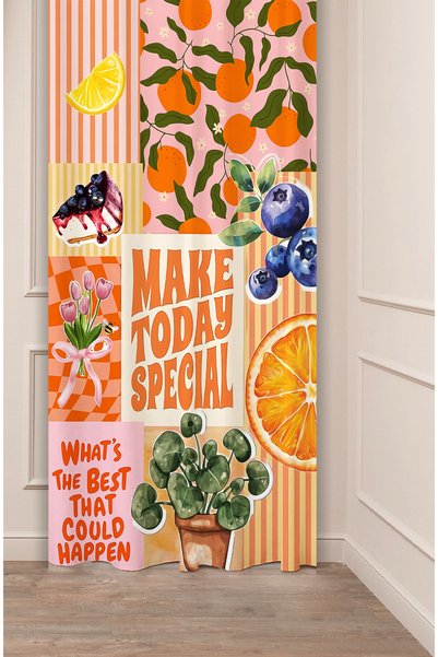 GREENDECOR MAKE TODAY SPECIAL TURUNCU MUTFAK VE KAFE KONSEPTLİ RETRO DEKORATİ...