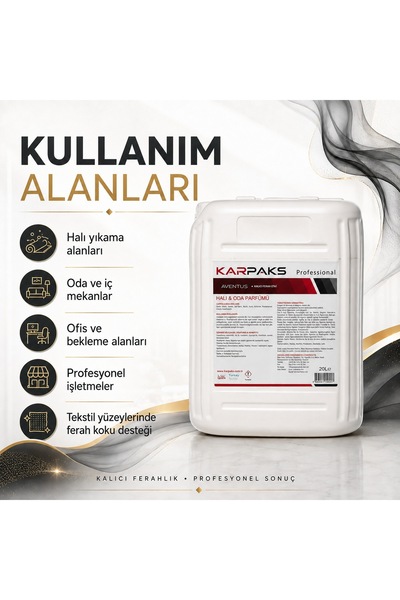 KARPAKS Aventus Halı ve Oda Parfümü 20 L Profesyonel Büyük Boy Kalıcı Ferah Koku