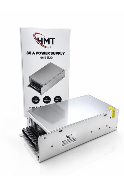 ledalemi 12 Volt 80 Amper 960 Watt Metal Kasa Güç Kaynağı Trafo Adaptör LED Kamera Sistemleri İçin