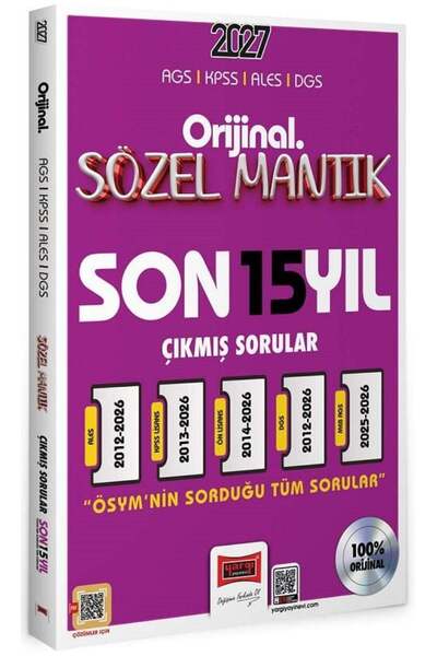 Yargı Yayınları Yargı 2027 KPSS MEB-AGS ALES DGS Sözel Mantık Orijinal Çıkmış...