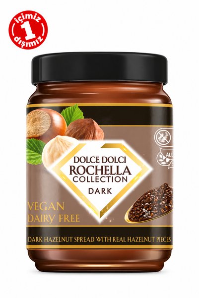 Dolce Dolci Gerçek Fındık Parçacıklı Bitter Çikolatalı Fındık Kreması