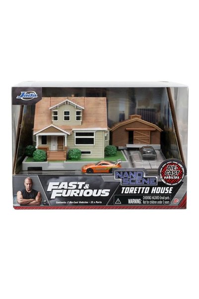 OEM JADA FAST AND FURIOUS SCENA DIN CASA TOTORO CU MAȘINI METALICE