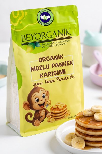 BEYORGANİK Organik Muzlu Pankek Karışımı 300gr (PESTİSİT VE AFLATOKSİN ANALİZLİ)