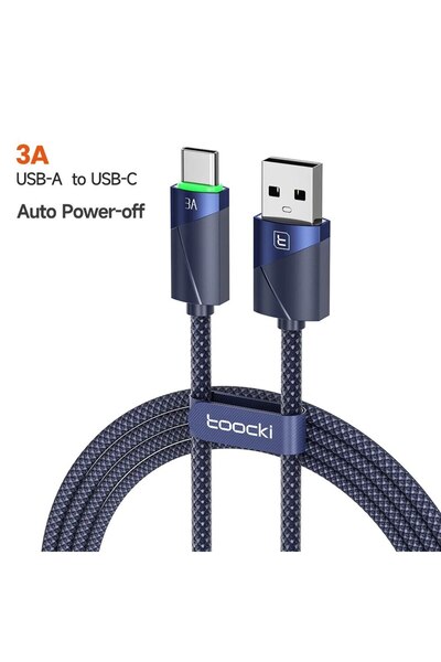 Choice كابل USB من النوع A إلى النوع C من توكي، أزرق، 1 متر، 60 واط، شحن سريع...