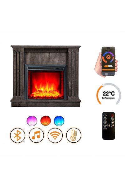 DLC GROUP DLC Urban Irony 3 Renk Wi-Fi Bluetooth ve Ses Efektli Elektrikli Şömine 1800W