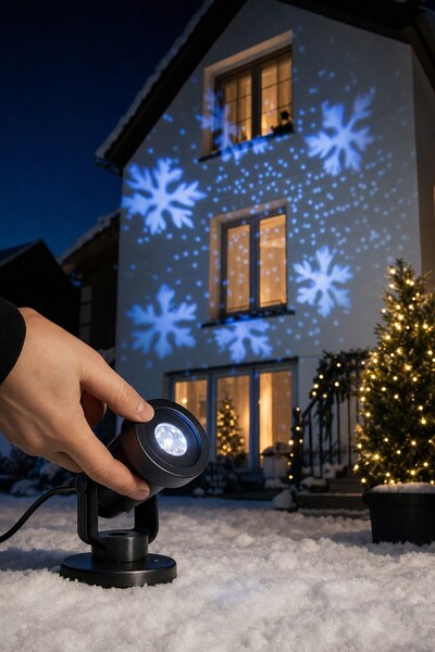 DD SHOP Proiector cu Laser LED Fulgi Ninsoare - Proiectoare, Craciun