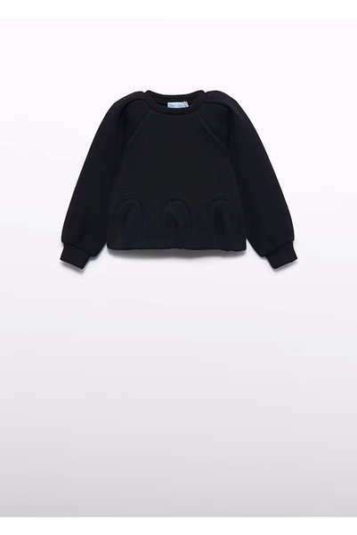 MAYORAL Abel & Lula Girls' Long Sleeve Tshirt Black