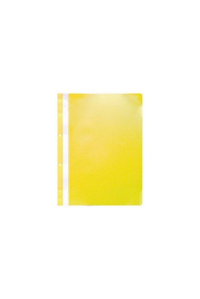 Noki Plastic folder with rail and holes yellow