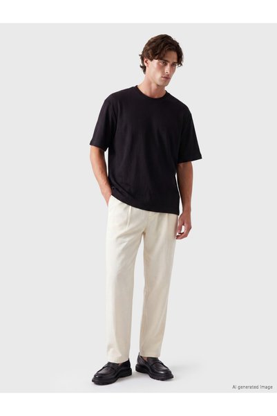 LC Waikiki Lcw Vision Black Crew Neck Men's T-Shirt