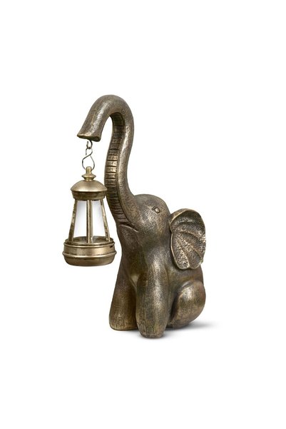Alista Home Lampă solară LED elefant, alb cald, decor pentru grădină și teras...