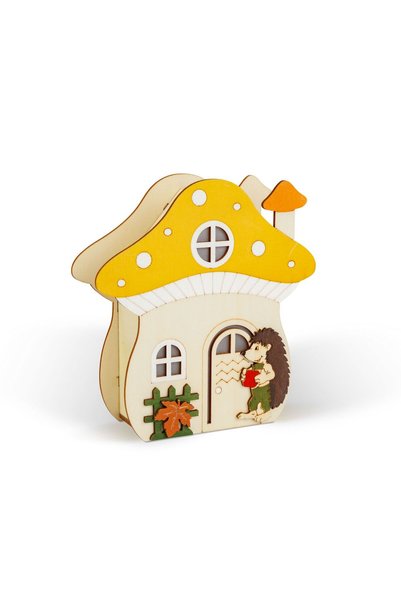 Alista Home Decorațiune luminoasă LED, căsuță ciupercă cu arici, 15x16x5 cm, ...