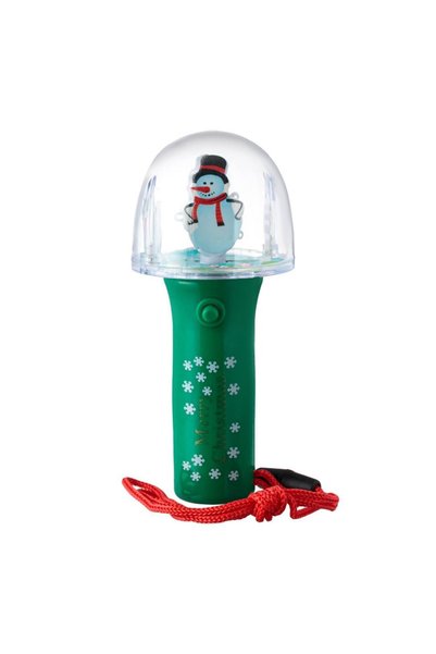 DD SHOP Bagheta de Craciun Spinner Verde cu Om de Zapada & Lumina Colorata 12cm