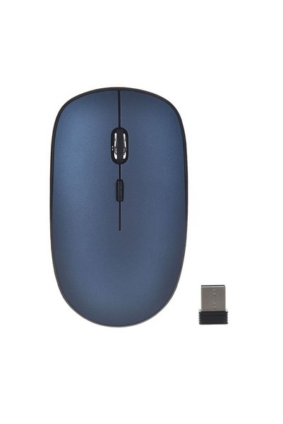 JMB Mouse Wireless Albastru cu Adaptor 2,4 GHz și Funcționare Silențioasă, Id...