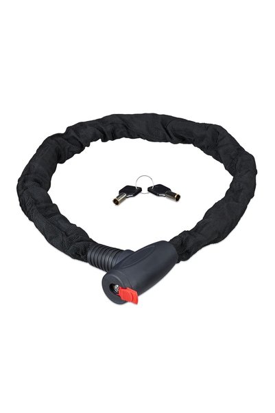 Relaxdays Lanț antifurt pentru bicicletă, 100 cm, negru, 3,5x47x11,5 cm, 1,22 kg