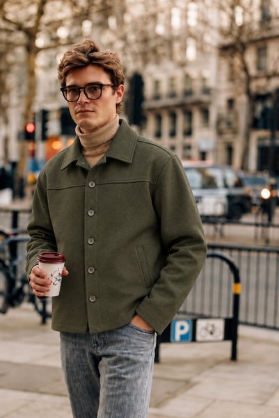 DAMGA JEANS Jachetă premium de tranziție (primăvară-toamnă) pentru bărbați, d...