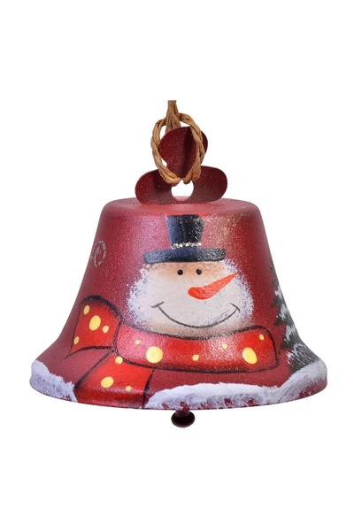 OEM Ornament Metalic brad de Crăciun Clopotel om de zăpadă 5 cm, pentru brad ...