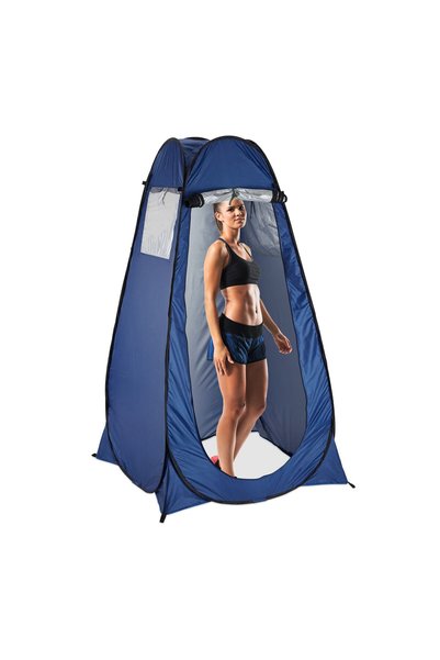 Relaxdays Pop-Up Changing Tent, blue, 190x120x120 cm