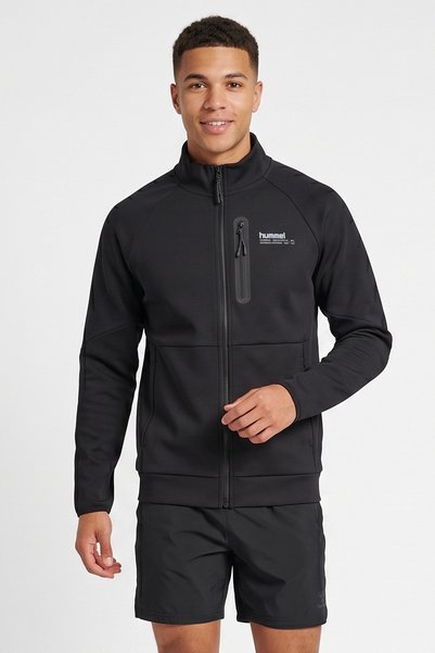 hummel Logo Vertical Collar Zippered Fleece Sweatshirt Men's Sweat 922593