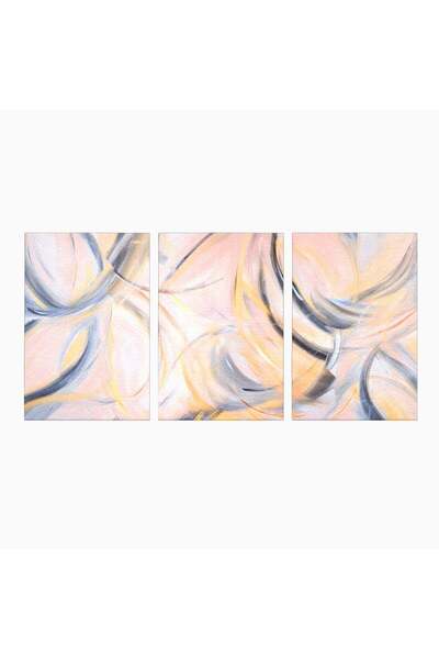 Luxcanva Set 3 Tablouri Canvas Exprimare Libera 150x70 cm (3 x 50x70) pe Sasi...