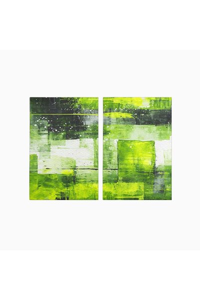 Luxcanva Set 2 Tablouri Canvas Puls vegetal 100x70 cm (2 x 50x70) pe Sasiu Le...