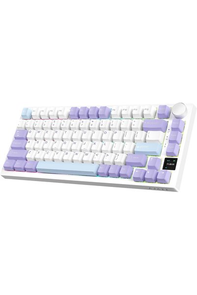 Attack Shark لوحة مفاتيح ميكانيكية Ajazz AK820 Pro مع مقبض وشاشة TFT، تدعم ال...