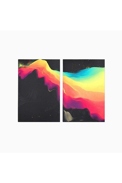 Luxcanva Set 2 Tablouri Canvas Peisaj Cosmic Abstractionist 160x120 cm (2 x 8...