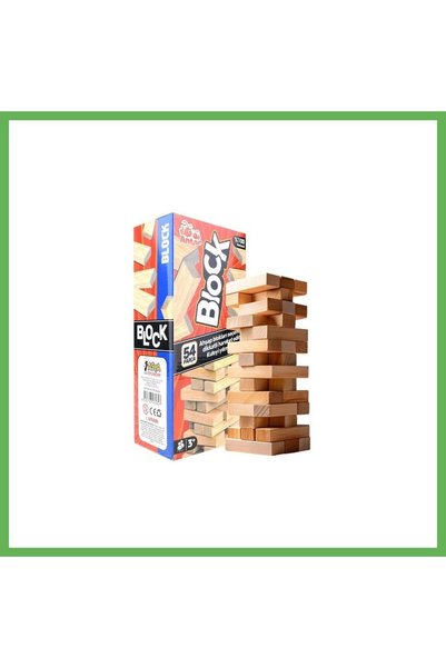 Asya ANT710 54-Piece Wooden Jenga Set, 1 Set GEN01