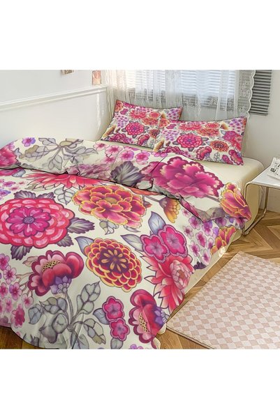 LEADER GLOBAL High Comfort Boho Bedding Set 3Pcs, Household Decor Bedding