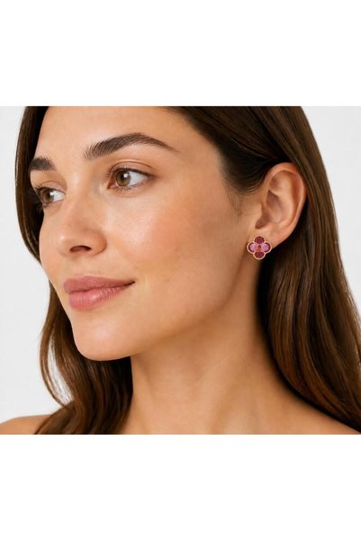 Generic Brand Fashionable and Trendy Transparent Pink Earring - Master Qualit...