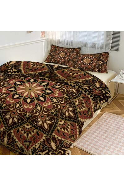 LEADER GLOBAL Bohemian Chic Bedding Set 3Pcs, All Weather Bedroom Bedding