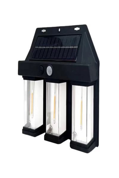 Att Lampa solara tripla de exterior senzor de miscare si 3 moduri de lumina, ...