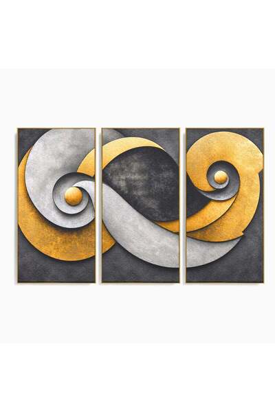 Luxcanva Set 3 Tablouri Canvas Simbol Infinit Abstract 210x140 cm (3 x 70x140...