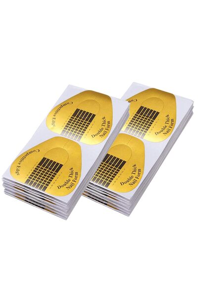 Delfino Silver Delfino Nail Forms, Thick Art Tips Extension Durable Acrylic P...